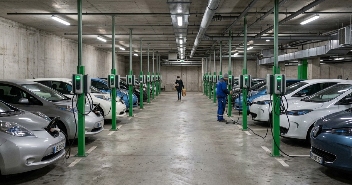 Bornes de recharge en parking de copropriété à Tours