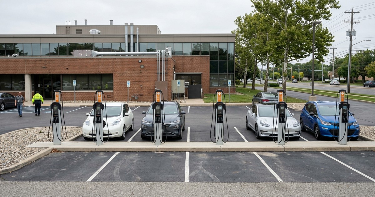 Bornes de recharge en parking d'entreprise à Tours